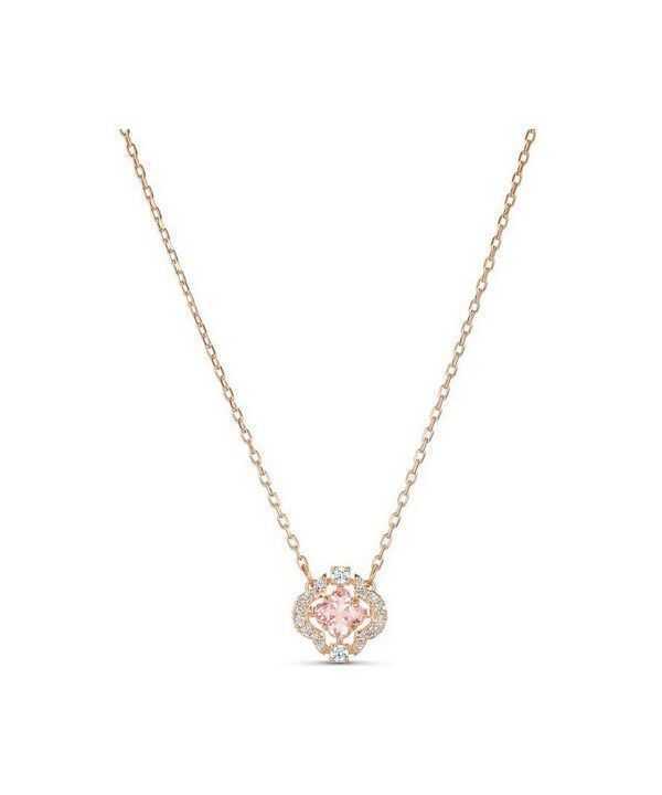 Swarovski Sparkling Dancing Cubic Zirconia Stone Collana placcata color oro rosa 5514488 da donna