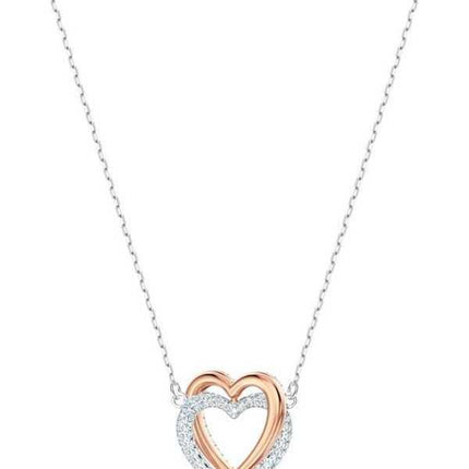 Collana Swarovski Infinity multicolore con doppio cuore 5518868 da donna