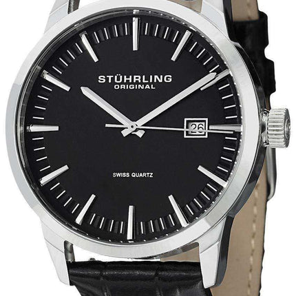 Stuhrling Original Classic Ascot 42 Swiss Quartz Date Display 555A.01 Orologio da uomo
