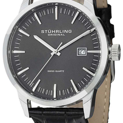 Stuhrling Original Classic Ascot 42 Swiss Quartz Date Display 555A.02 Orologio da uomo