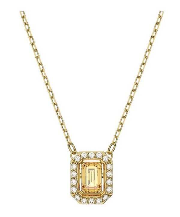 Collana Swarovski Millenia Cubic Zirconia Stone placcata oro giallo taglio ottagonale 5598421 da donna