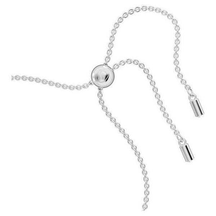 Bracciale Swarovski Una placcato in rodio con collo di cigno e cuore con cristalli trasparenti 5625534 da donna