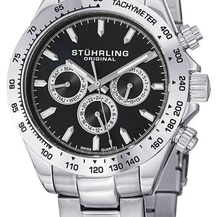 Orologio da uomo Stuhrling Original Concorso Raceway al quarzo svizzero Tachymeter 564.02