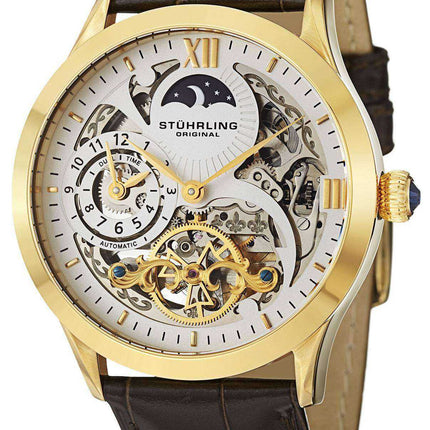 Orologio da uomo Stuhrling Original Classic Winchester Tempest II Skeleton 571.3335K2 automatico