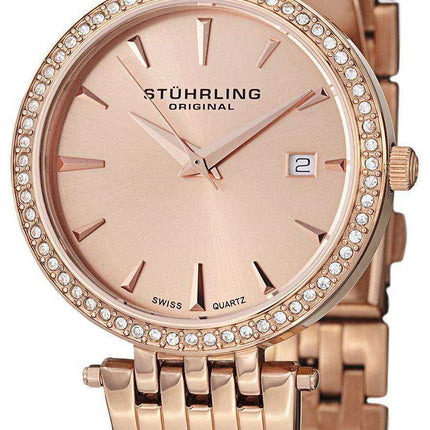 Stuhrling Original Soiree Swiss Quartz Swarovski Crystals 579.04 Orologio da donna