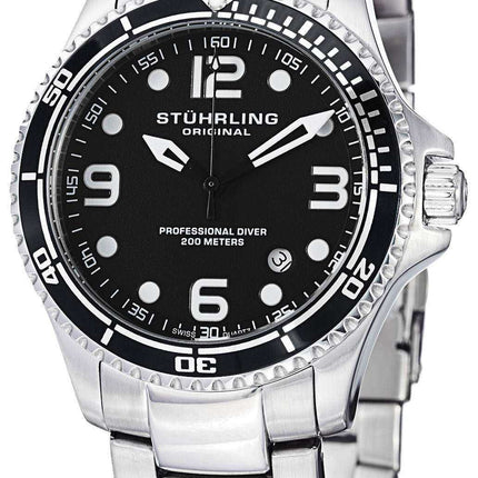 Orologio da uomo Stuhrling Original Aquadiver Grand Regatta Swiss Quartz 593.332D11