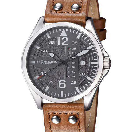 Stuhrling Original Aviator Quartz Day and Date 699.02 Orologio da uomo