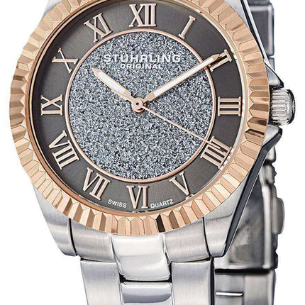 Orologio da donna Stuhrling Original Audrey Shimmer con quarzo svizzero rosa tono 743.04