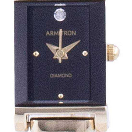 Orologio da donna Armitron quadrante nero con accenti di diamanti al quarzo 755322BKGP