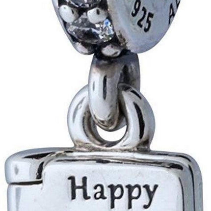 Pandora Sterling Silver Clear Cubic Zirconia Birthday Wishes Ciondola 791723CZ Per le donne