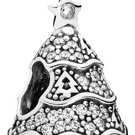 PANDORA 791765CZ Twinkling Christmas Tree Charm Charm da donna