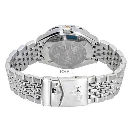 Orologio da uomo Doxa SUB 200 Sharkhunter in acciaio inossidabile con quadrante nero, automatico, subacqueo, 799.10.101.10, impermeabile fino a 200 metri.