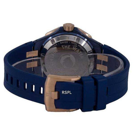 Edox Delfin Quadrante Blu Automatico Diver's 80110357BURCABUIR 80110 357BURCA BUIR 300M Orologio da Uomo