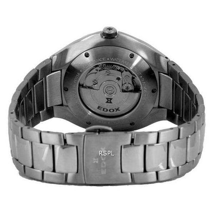 Orologio da uomo Edox Les Bemonts in acciaio inossidabile con quadrante argento automatico 801143AIN 80114 3 AIN