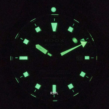 Orologio da uomo Edox Les Bemonts in acciaio inossidabile con quadrante argento automatico 801143AIN 80114 3 AIN