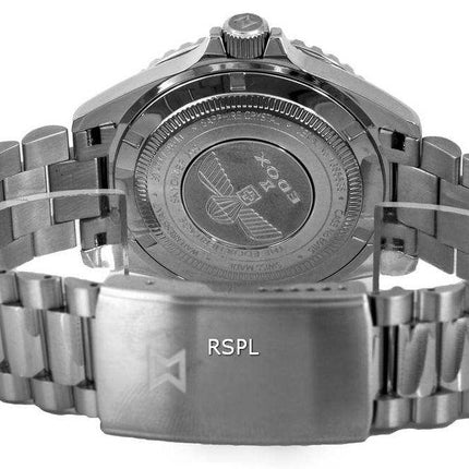 Orologio da uomo Edox Skydiver 70's quadrante nero automatico 801153VMNN 80115 3VM NN 300M da uomo
