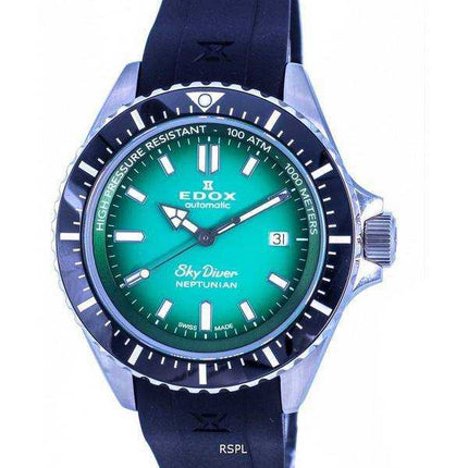 Edox SkyDiver Neptunian Diver's Green Dial Automatic 801203NCAVDN 1000M Orologio da uomo