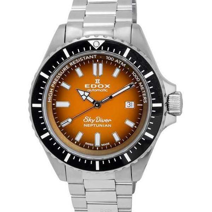 Orologio da uomo Edox Skydiver Neptunian Orange Dial Automatic Diver's 801203NMODN 1000M