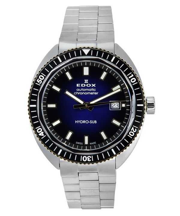Edox Hydro-Sub Date Cronometro Edizione limitata Quadrante blu Automatico Diver&#39;s 80128 357JNM BUDD 300M Orologio da uomo