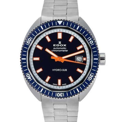 Orologio da uomo Edox Hydro-Sub cronometro automatico in edizione limitata quadrante blu Diver's 80128 3BUM BUIO 300M