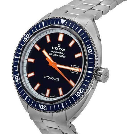 Orologio da uomo Edox Hydro-Sub cronometro automatico in edizione limitata quadrante blu Diver's 80128 3BUM BUIO 300M