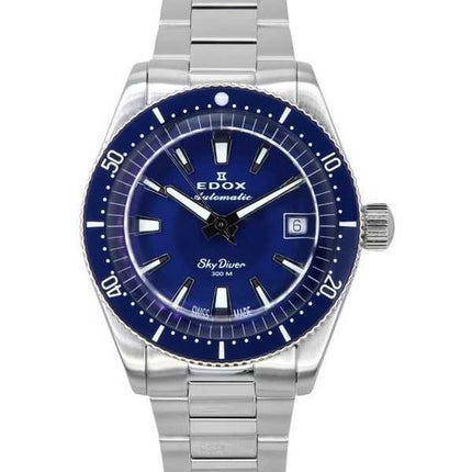 Edox Skydiver 38 Date Limited Edition quadrante blu automatico subacqueo 801313BUMBUIN 300M orologio da uomo Swiss Made