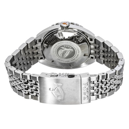 Orologio da uomo Doxa SUB 300T Sharkhunter in acciaio inossidabile con quadrante nero, automatico, subacqueo, 840.10.101.10, 1200 m, con cinturino extra