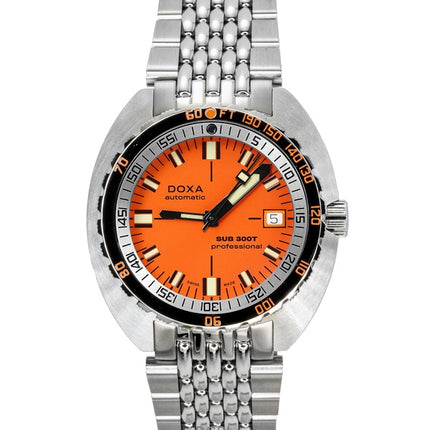 Orologio da uomo Doxa SUB 300T Aristera Professional con quadrante arancione, automatico, subacqueo, 840.10.351.10, 1200 m, con cinturino extra