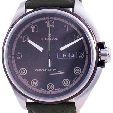 Edox Chronorally-S Day Date Quartz 843013NCVNNV 84301 3NCV NNV 100M Orologio da uomo
