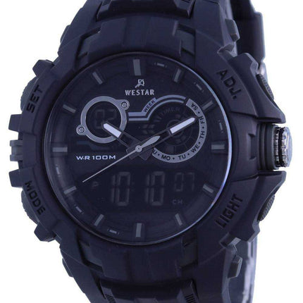 Orologio da uomo Westar quadrante nero cinturino in silicone al quarzo 85003 PTN 002 100M