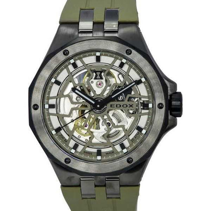 Edox Delfin Mecano Green Skeleton Dial Automatic Diver's 85303357GNCAVVONB 200M Orologio da uomo
