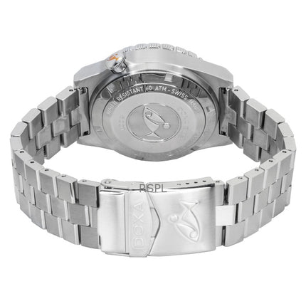 Orologio da uomo Doxa SUB 600T Searambler in acciaio inossidabile con quadrante bianco, automatico, subacqueo, 862.10.021.10, 600 m