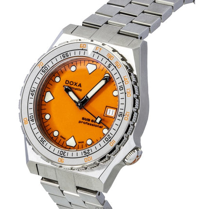 Orologio da uomo Doxa SUB 600T Professional con quadrante arancione, automatico, subacqueo, 862.10.351.10, 600 m, con cinturini extra