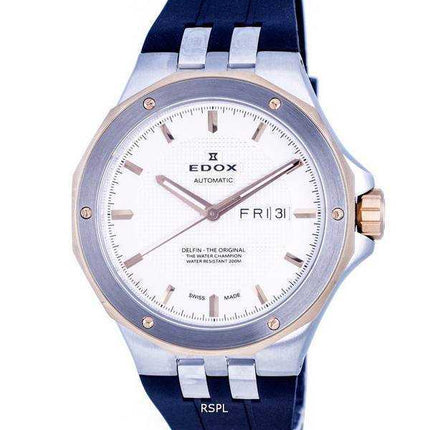 Edox Delfin Diver's Silver Quadrante Automatico 88005357RCAAIR 88005 357RCA AIR 200M Orologio da uomo