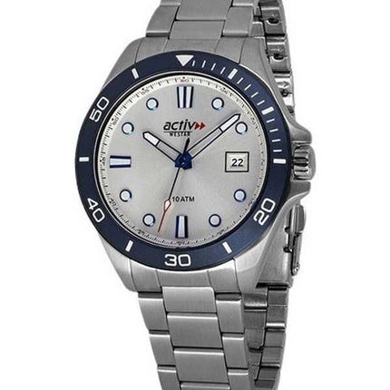 Orologio da uomo Westar Activ Sports in acciaio inossidabile quadrante argento al quarzo 90250SZN101 100M