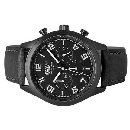Orologio da uomo Westar Activ cronografo cinturino in pelle quadrante nero al quarzo 90261GGN103 100M