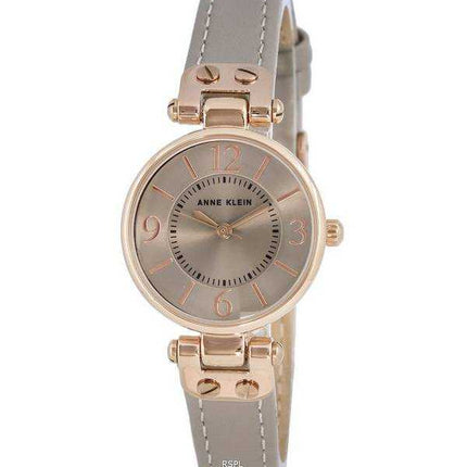 Orologio da donna Anne Klein in pelle color talpa con quadrante al quarzo 9442RGTP