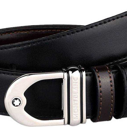 Cintura Montblanc 9693 in pelle di vitello reversibile