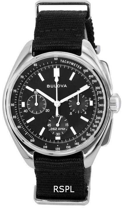 Orologio da uomo Bulova Lunar Pilot Special Edition cronografo quadrante nero quarzo 96A225