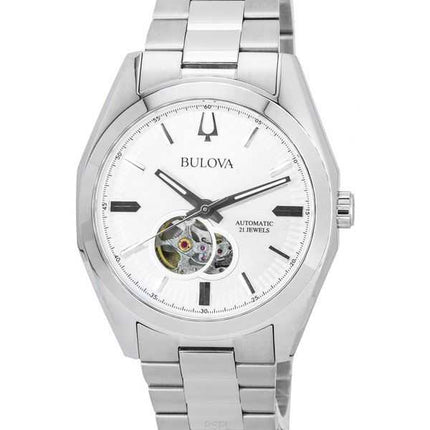 Bulova Surveyor Expansion Open Heart Silver Dial Automatic 96A274 Orologio da uomo