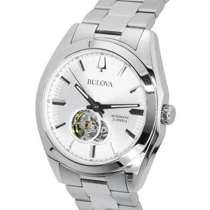 Bulova Surveyor Expansion Open Heart Silver Dial Automatic 96A274 Orologio da uomo