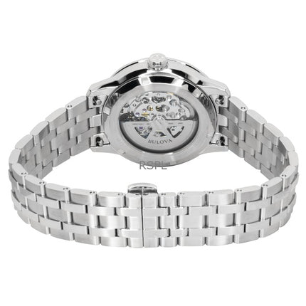 Orologio da uomo Bulova Sutton in acciaio inossidabile verde scheletrato automatico 96A329