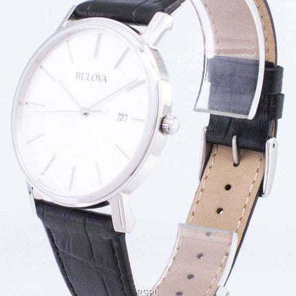 Orologio da uomo Bulova in pelle nera 96B104