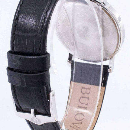 Orologio da uomo Bulova in pelle nera 96B104