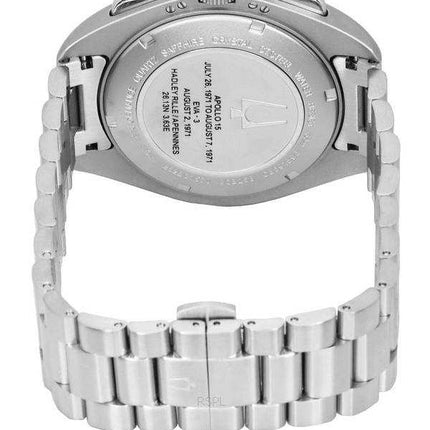 Bulova Lunar Pilot Chronograph Orologio da uomo in acciaio inossidabile con quadrante nero al quarzo 96B258