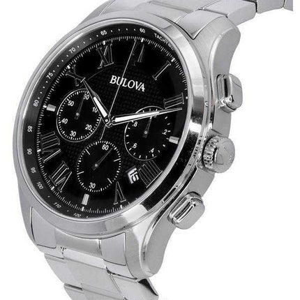 Orologio da uomo Bulova Classic Wilton cronografo quadrante nero al quarzo 96B288