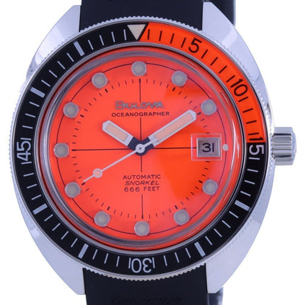 Bulova Oceanographer Devil Diver cinturino in caucciù automatico 96B350 200M orologio da uomo