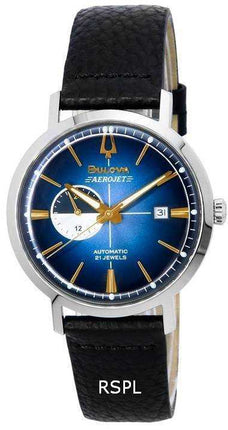 Bulova Aerojet Chronograph Sunray quadrante blu automatico 96B374 orologio da uomo