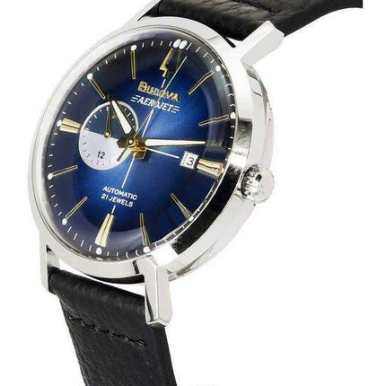 Bulova Aerojet Chronograph Sunray quadrante blu automatico 96B374 orologio da uomo