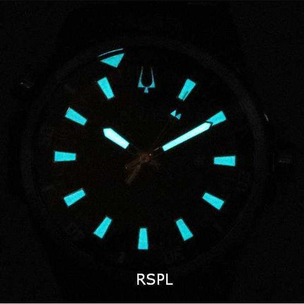Orologio da uomo Bulova Marine Star con cinturino in acciaio inossidabile con quadrante Sunray nero al quarzo 96B382 100M